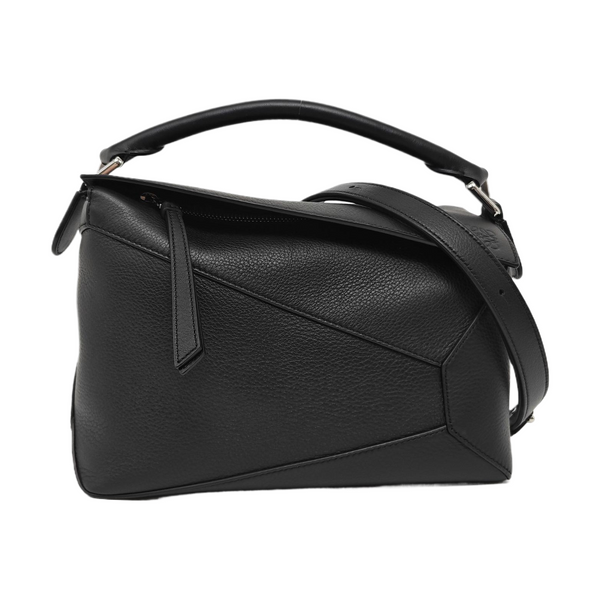 Puzzle Edge Small Calfskin Black
