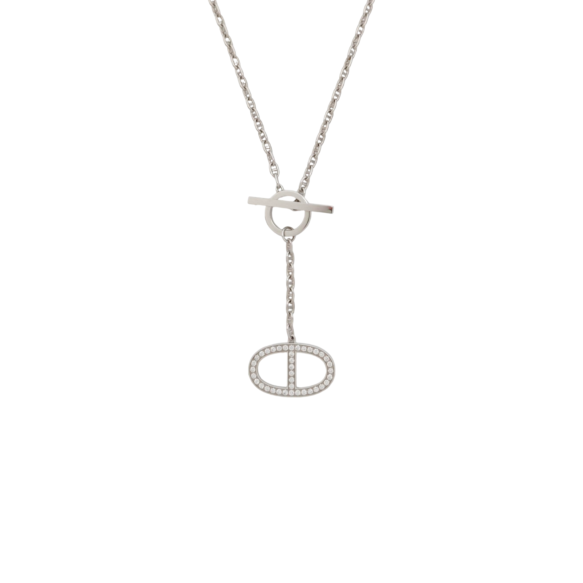18k White Gold Silver Necklace
