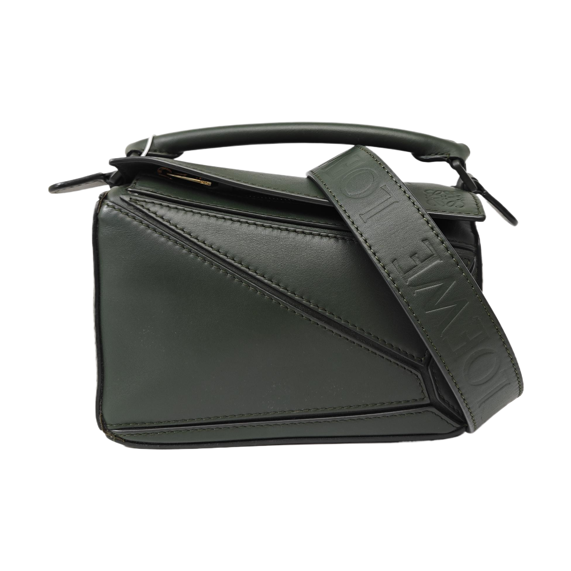 Puzzle Mini Calfskin Green