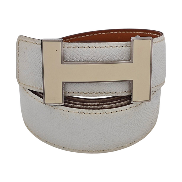 Leather Belt White