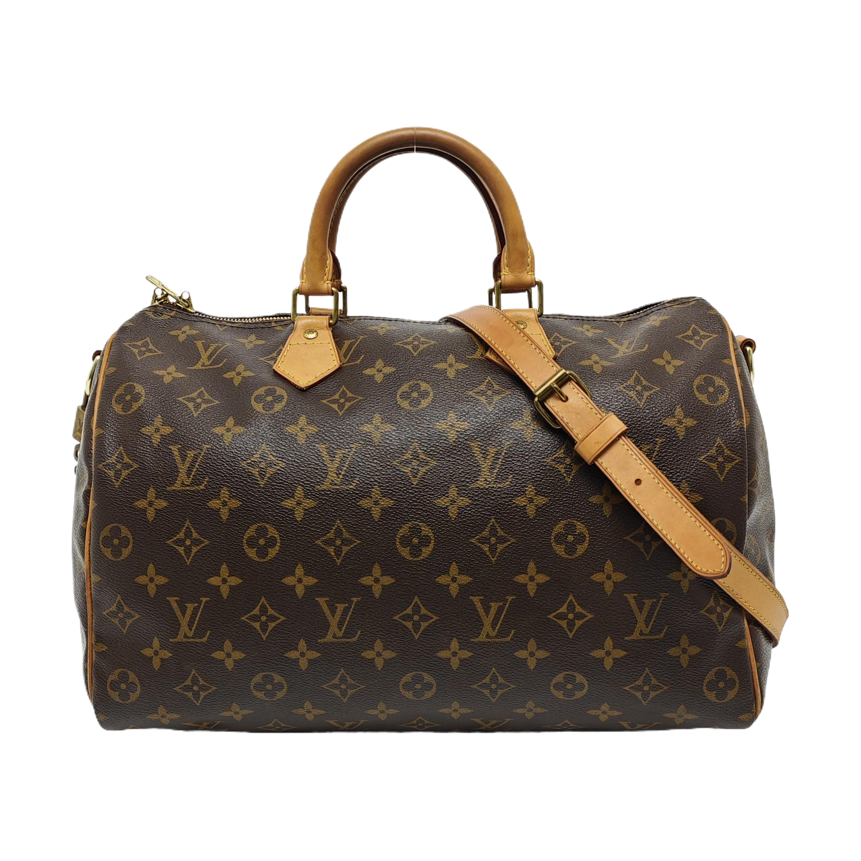 SPEEDY 35 Monogram Coated Canvas Brown