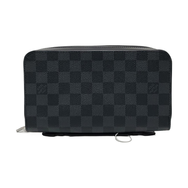 ZIPPY Extra Large Damier Graphite Coated Canvas Gray
