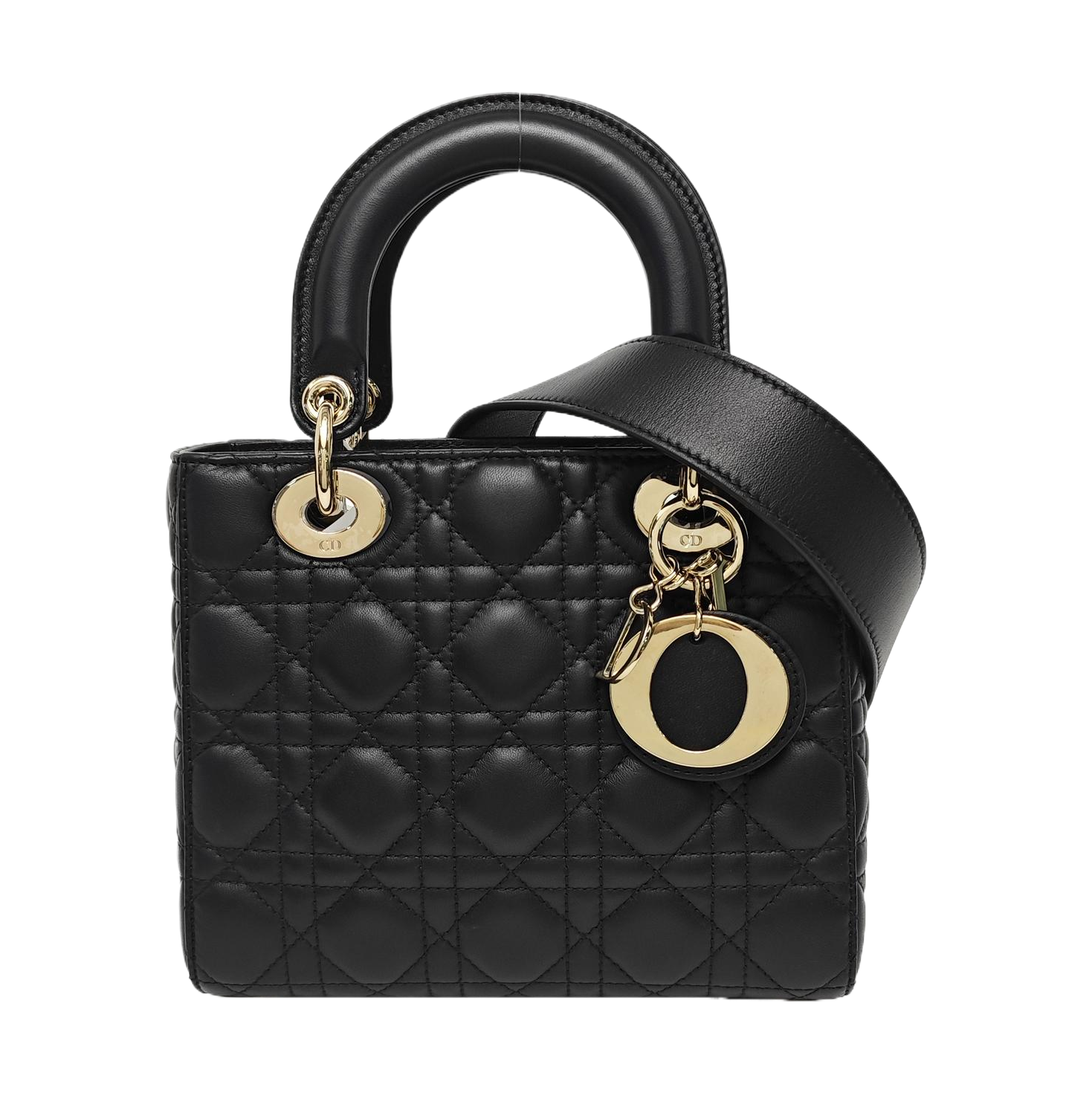 Lady Dior Small Cannage Lambskin Black