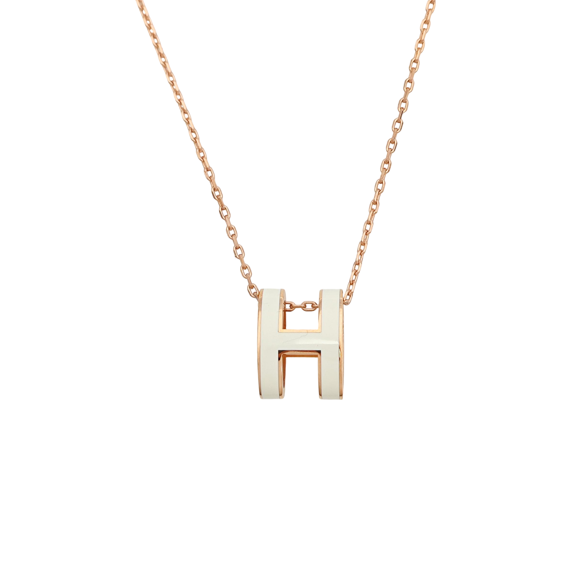Pop H Metal Rose Gold Necklace