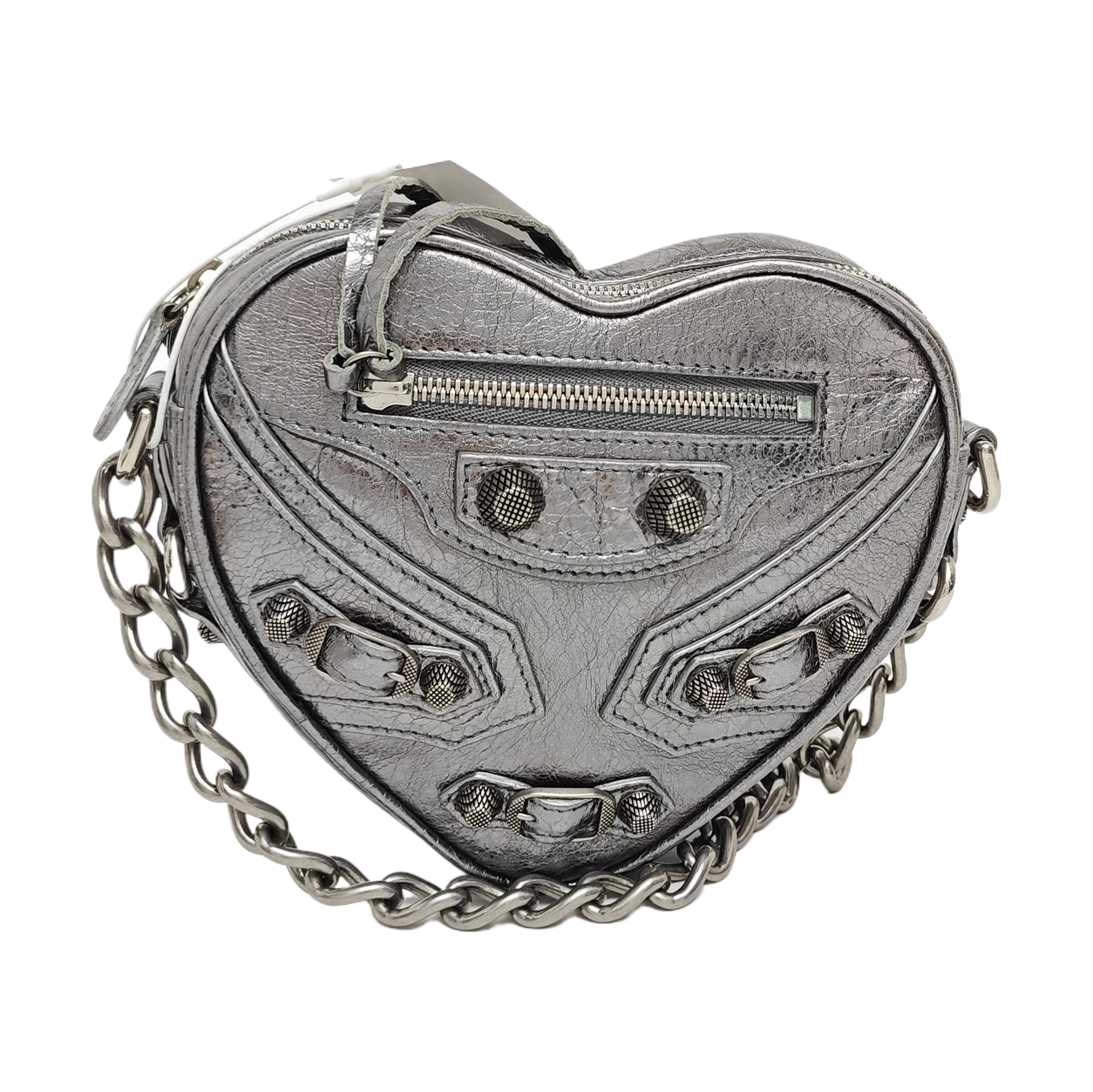 Le Cagole Mini Lambskin Silver