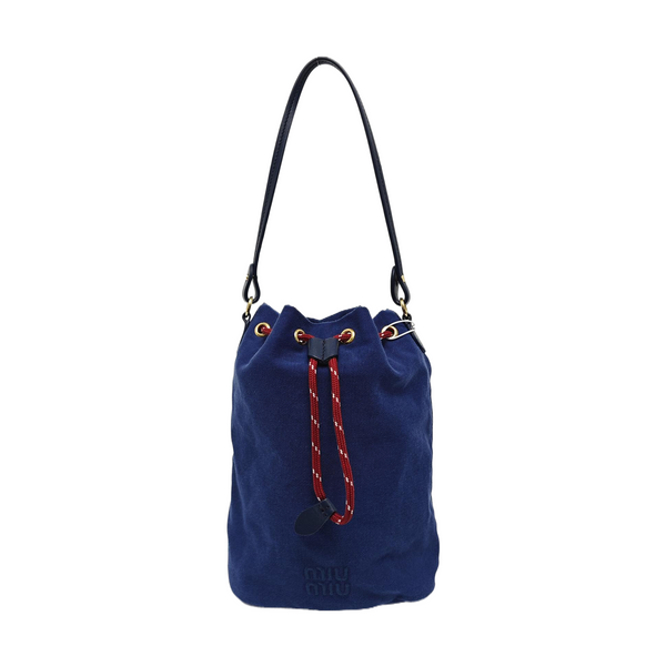 Fabric Bucket Bag Blue