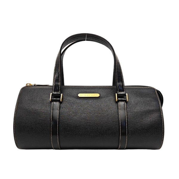 Calfskin Top Handle Bag Black