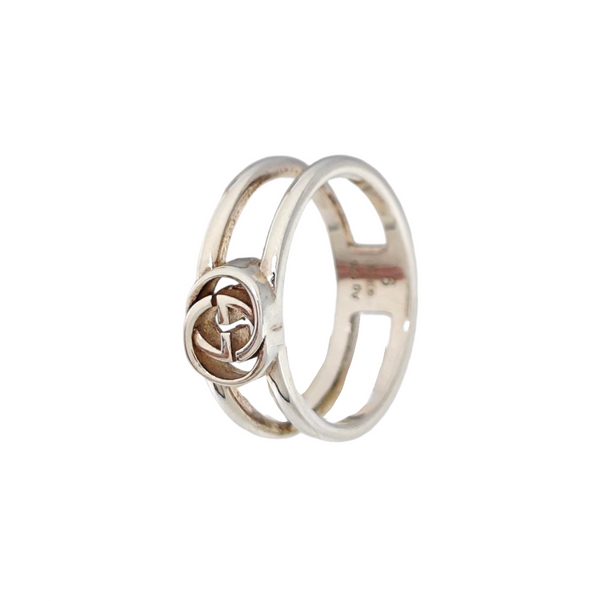 Interlocking G 925 Sterling Silver Ring EU 49