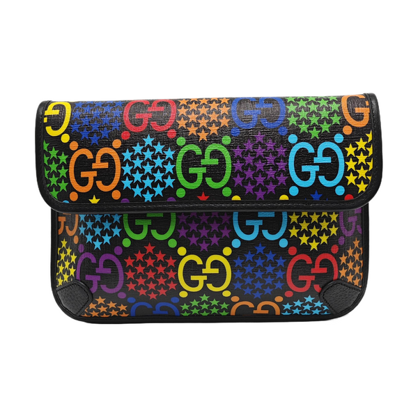 Psychedelic Monogram Coated Canvas Black