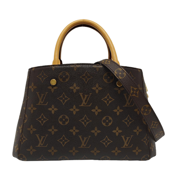 MONTAIGNE BB Monogram Coated Canvas Brown