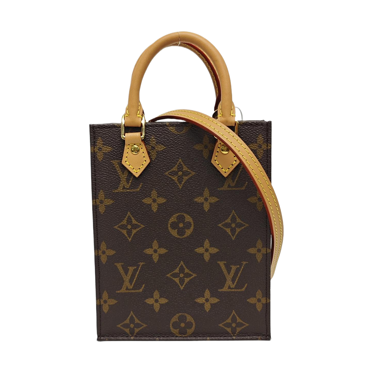 SAC PLAT Mini Monogram Coated Canvas Brown