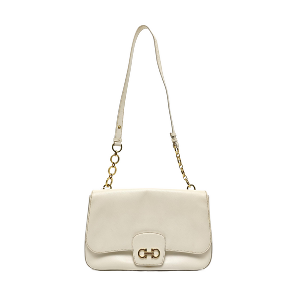 Calfskin Shoulder Bag White
