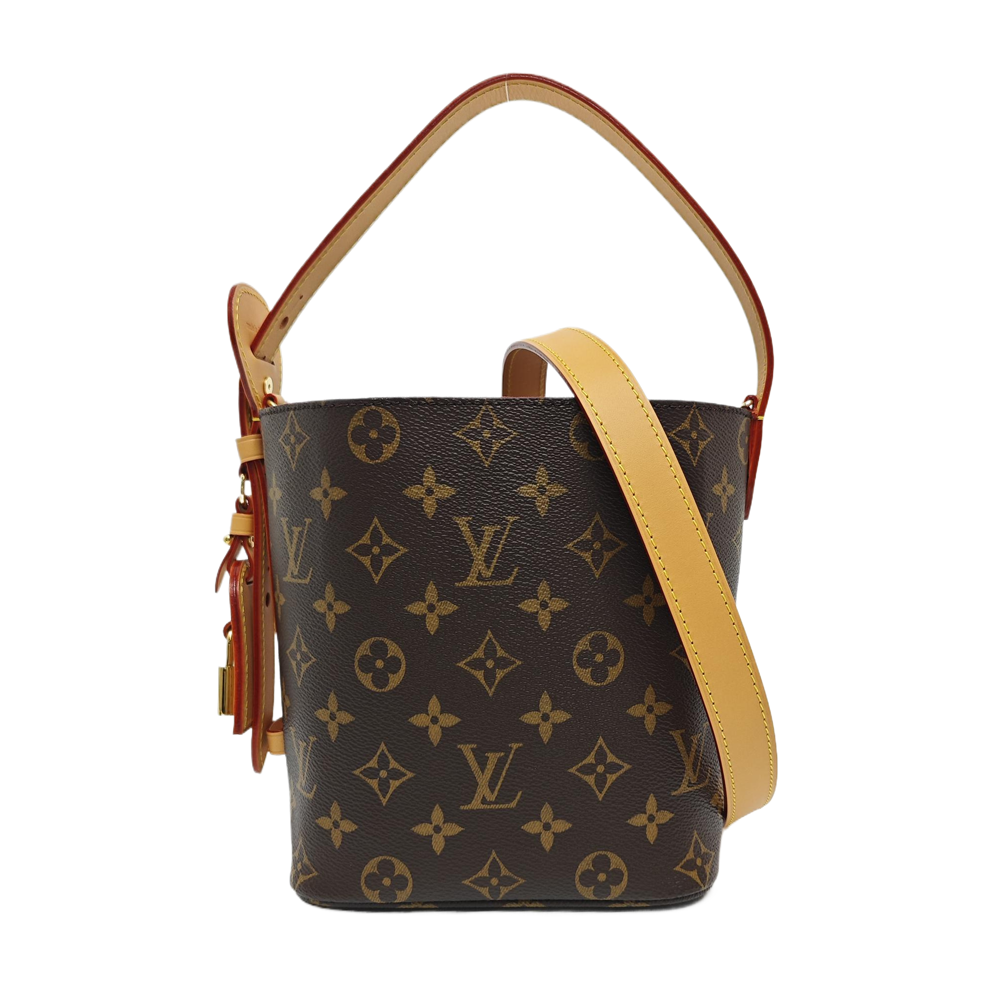 ALL IN BB Monogram Coated Canvas Brown