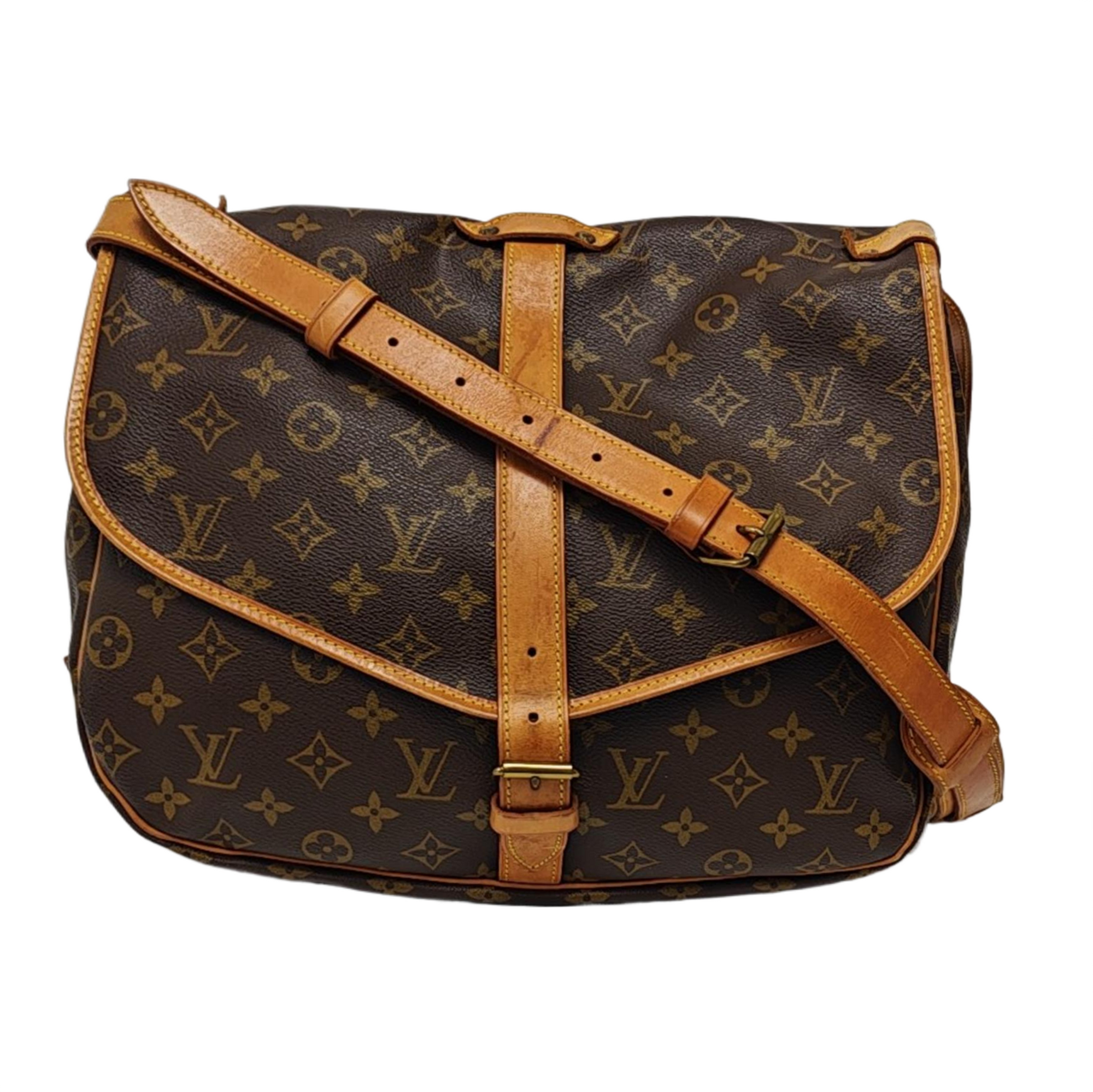 SAUMUR Monogram Coated Canvas Brown