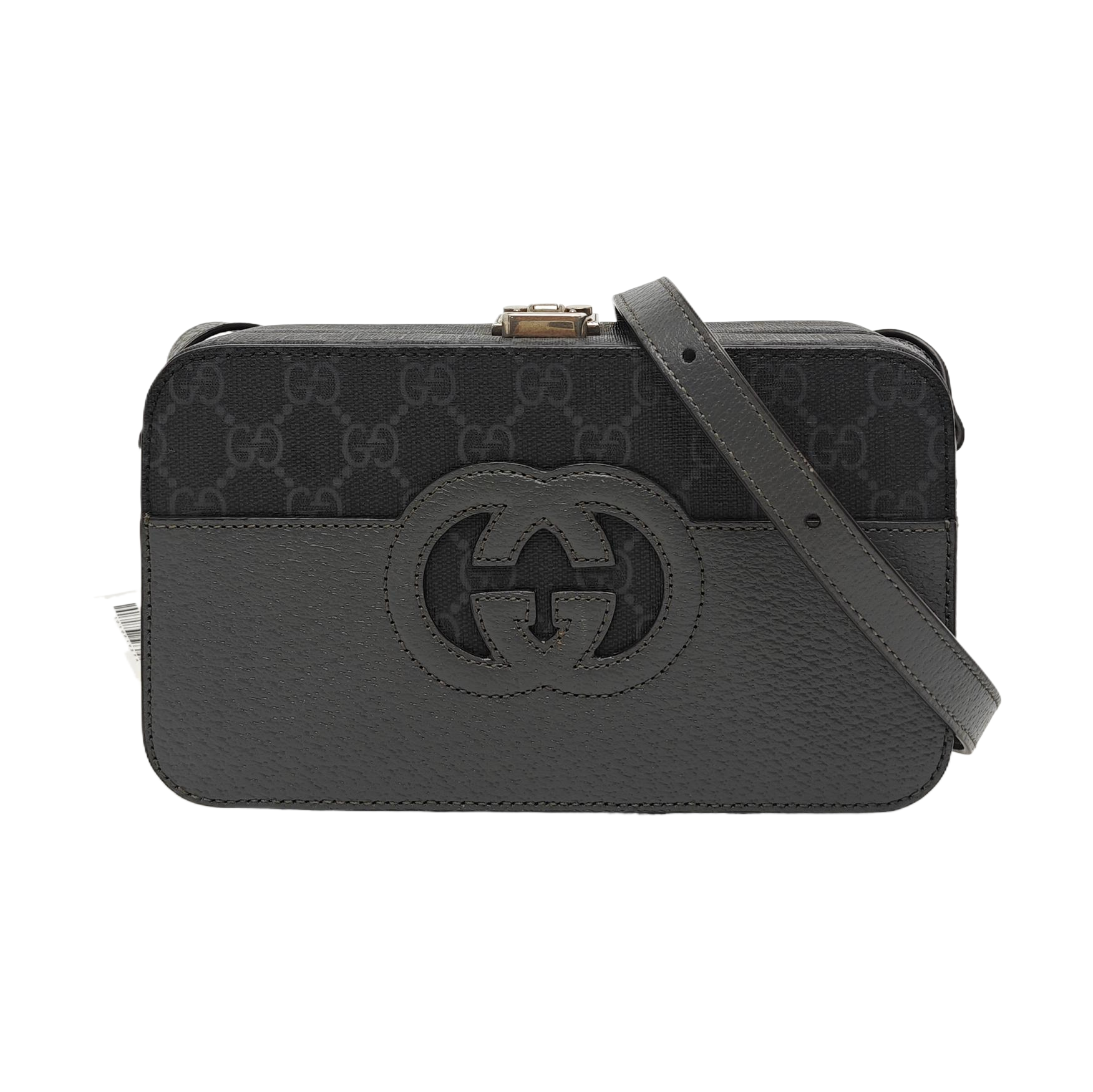 Interlocking G Small Monogram Coated Canvas Gray