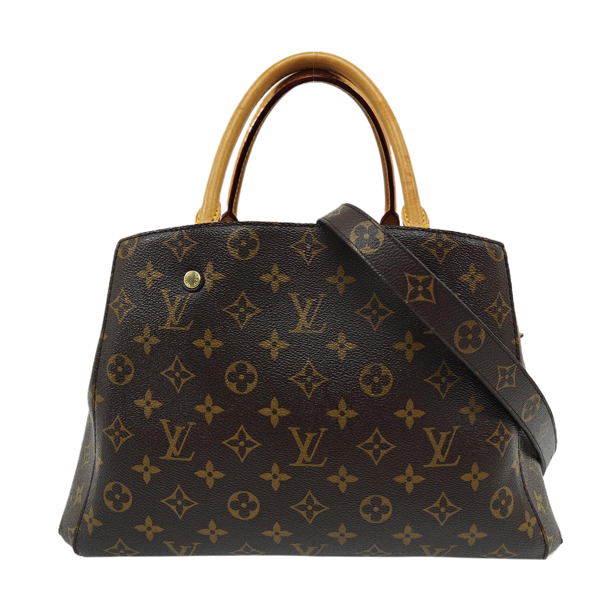 MONTAIGNE Monogram Coated Canvas Brown