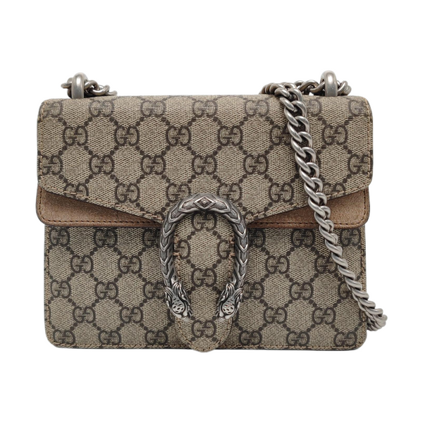 Dionysus Mini Monogram Coated Canvas Beige