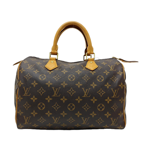 SPEEDY 30 Monogram Coated Canvas Brown