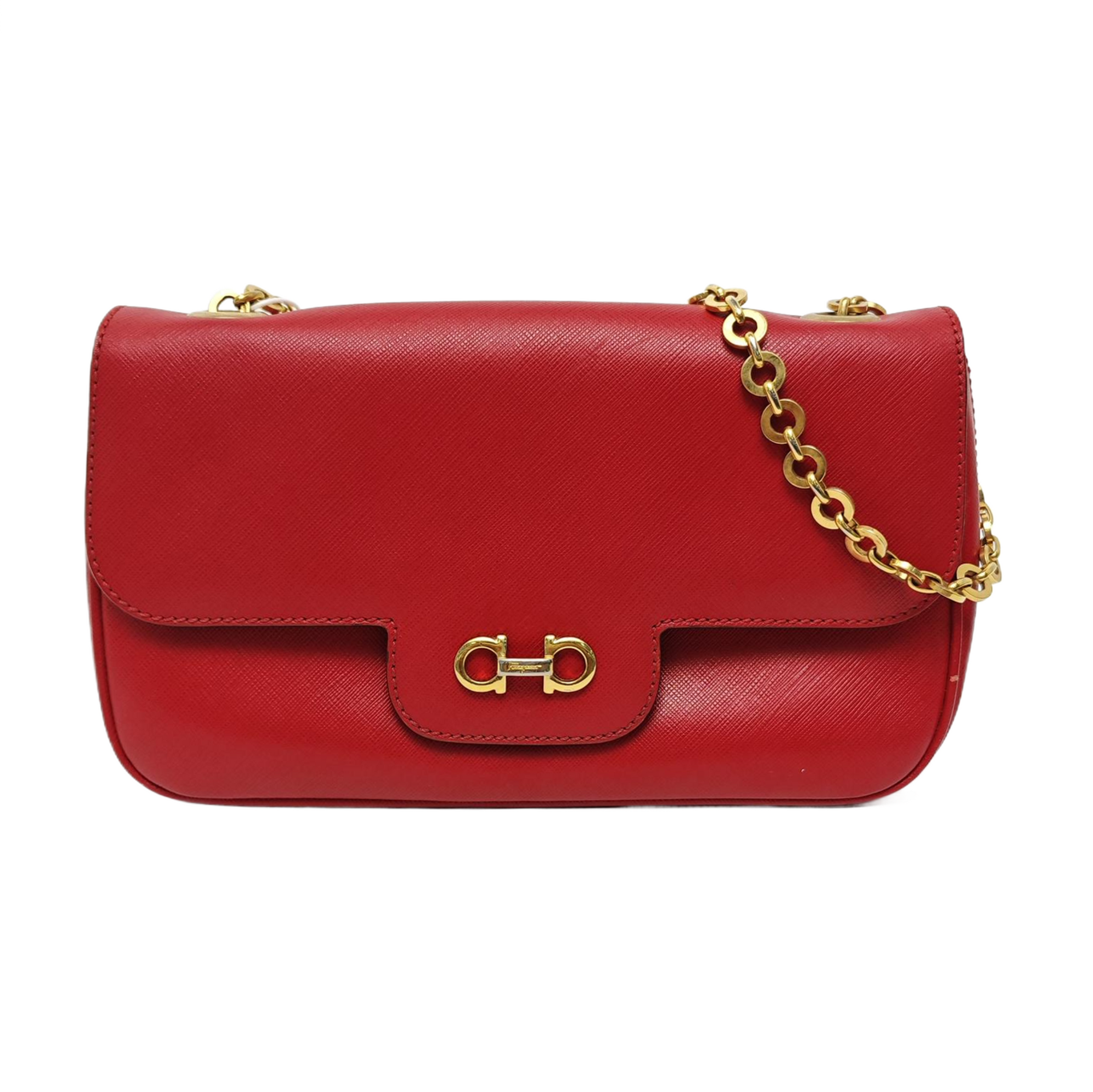 Calfskin Shoulder Bag Red