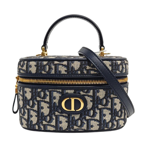 30 Montaigne Mini Oblique Canvas Blue