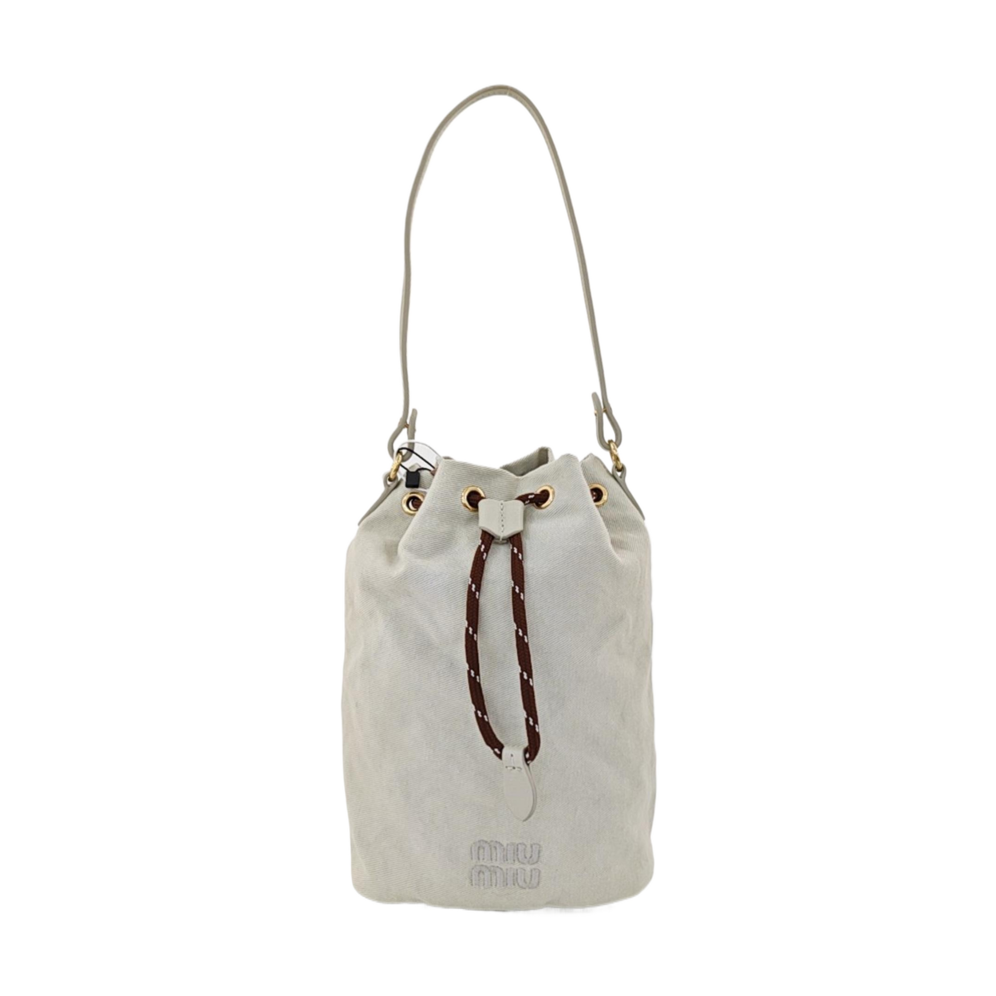 Fabric Bucket Bag Beige