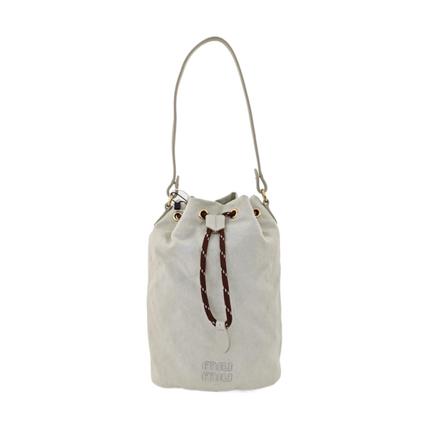 Fabric Bucket Bag Beige