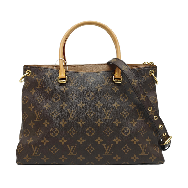 PALLAS MM Monogram Coated Canvas Brown
