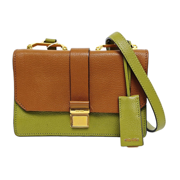 Miu Lady Calfskin Green