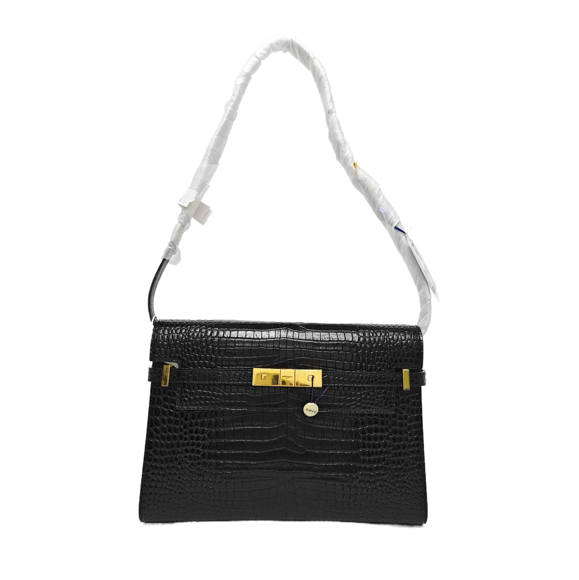 MANHATTAN Medium Calfskin Black