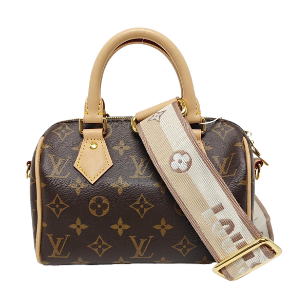 SPEEDY 20 Monogram Coated Canvas Brown