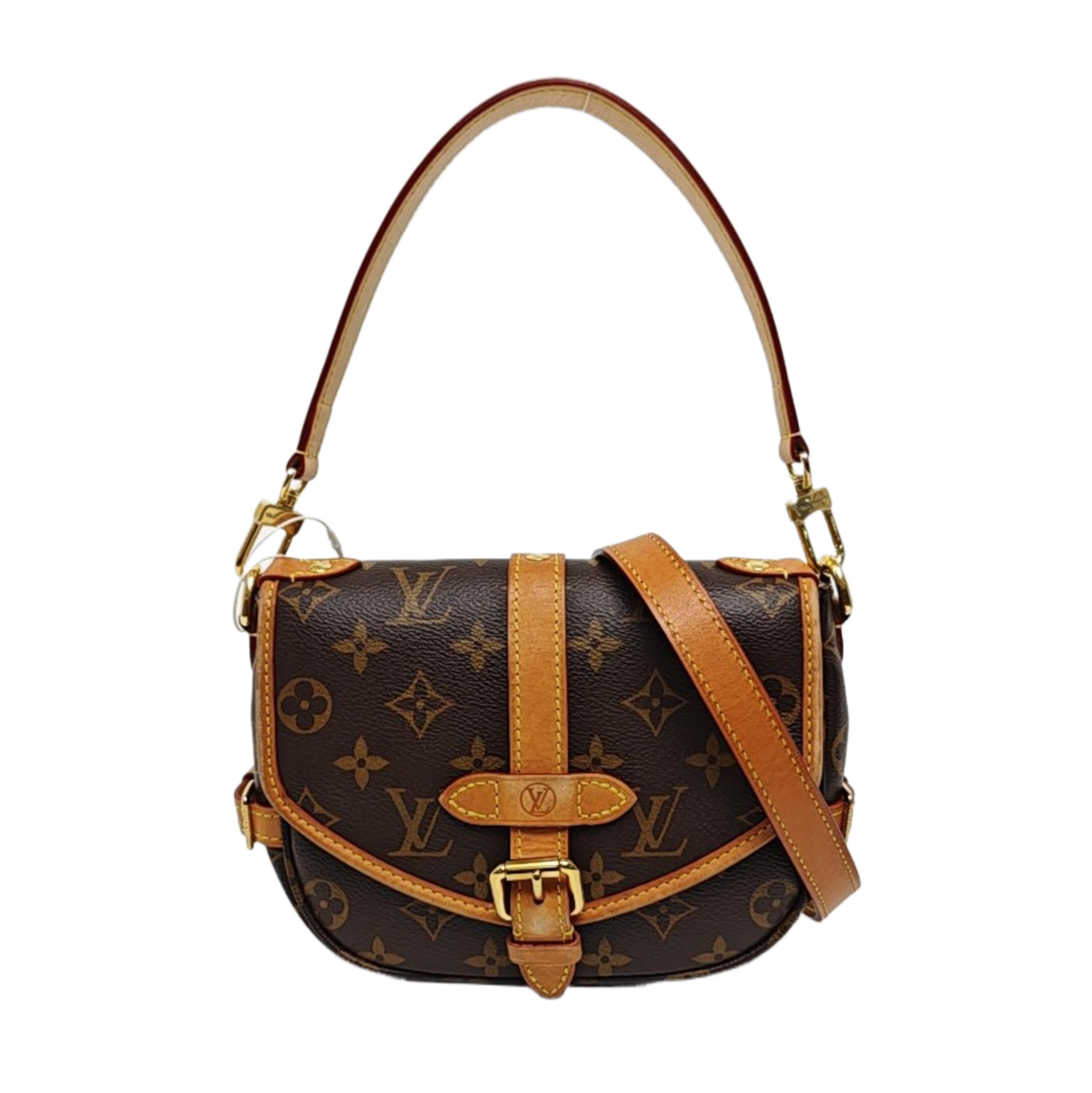 SAUMUR BB Monogram Coated Canvas Brown