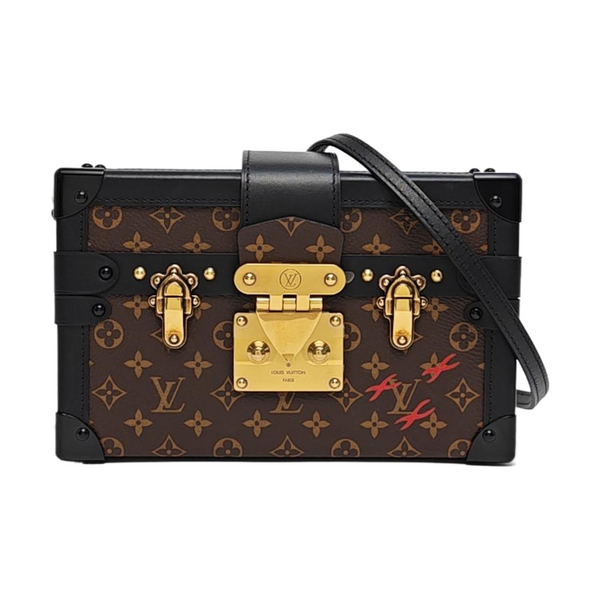 PETITE MALLE Monogram Coated Canvas Brown