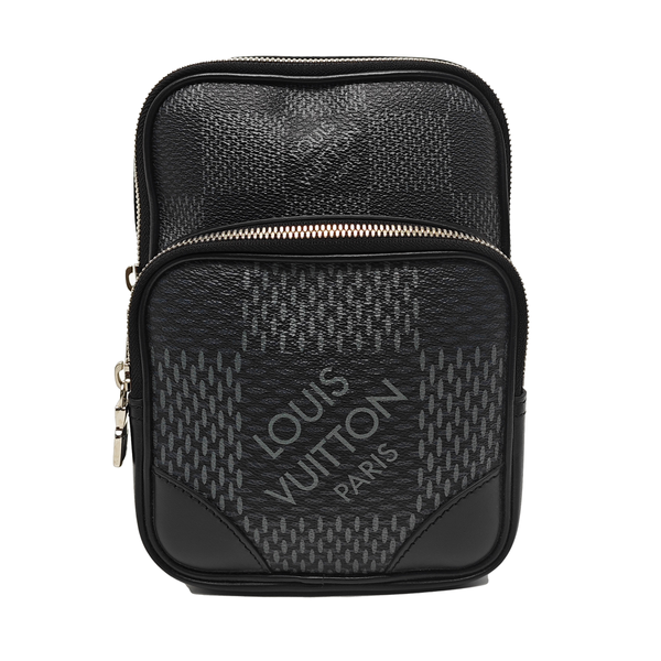 AMAZON Damier Graphite Coated Canvas Gray