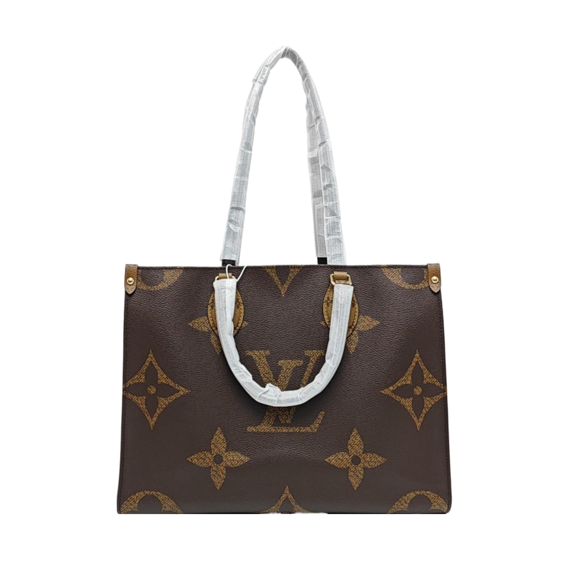 ONTHEGO MM Monogram Coated Canvas Brown