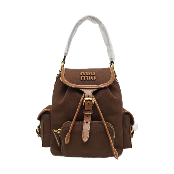 Fabric Backpack Brown