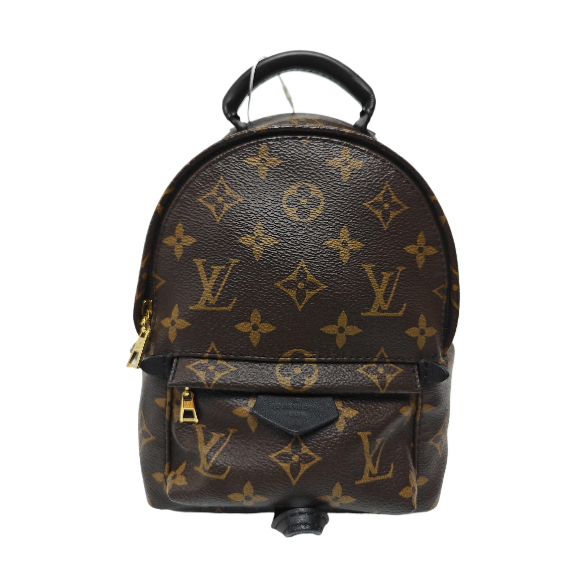 PALM SPRINGS Mini Monogram Coated Canvas Brown