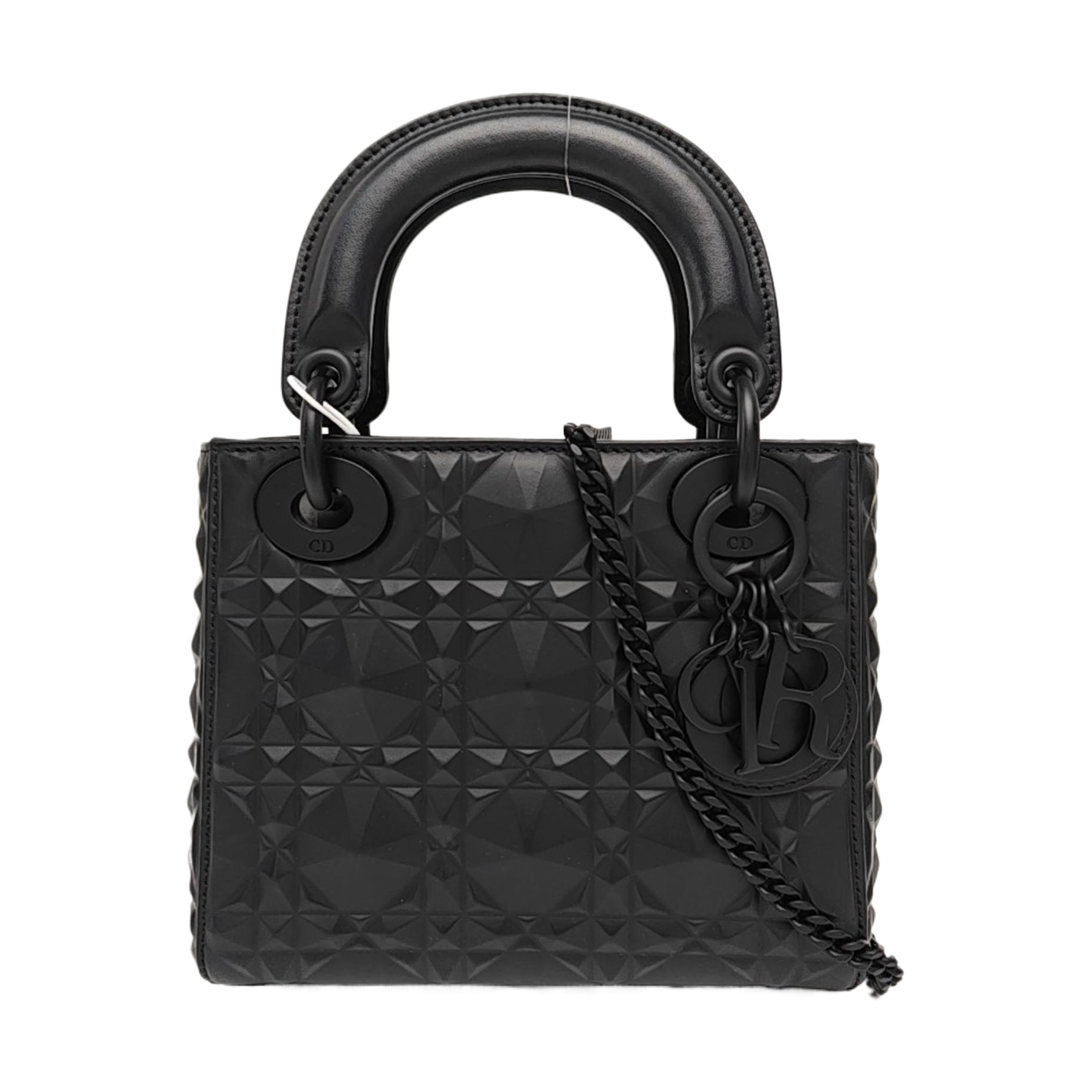 Lady Dior Mini Cannage Calfskin Black