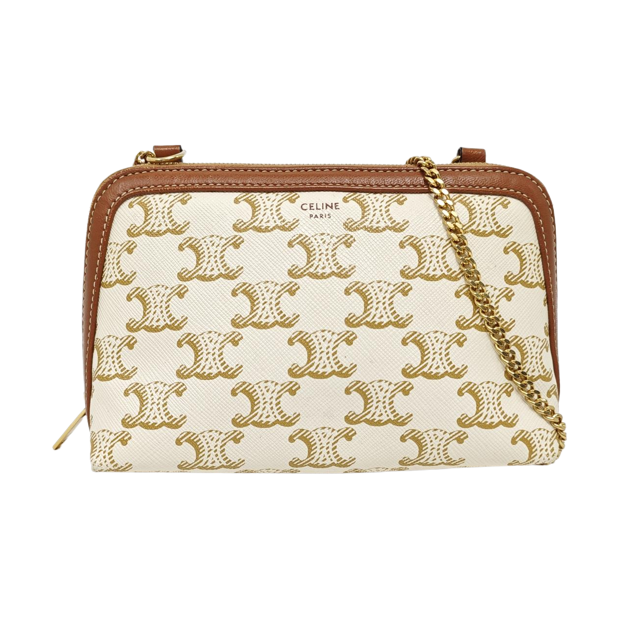 Coated Canvas Shoulder Bag White