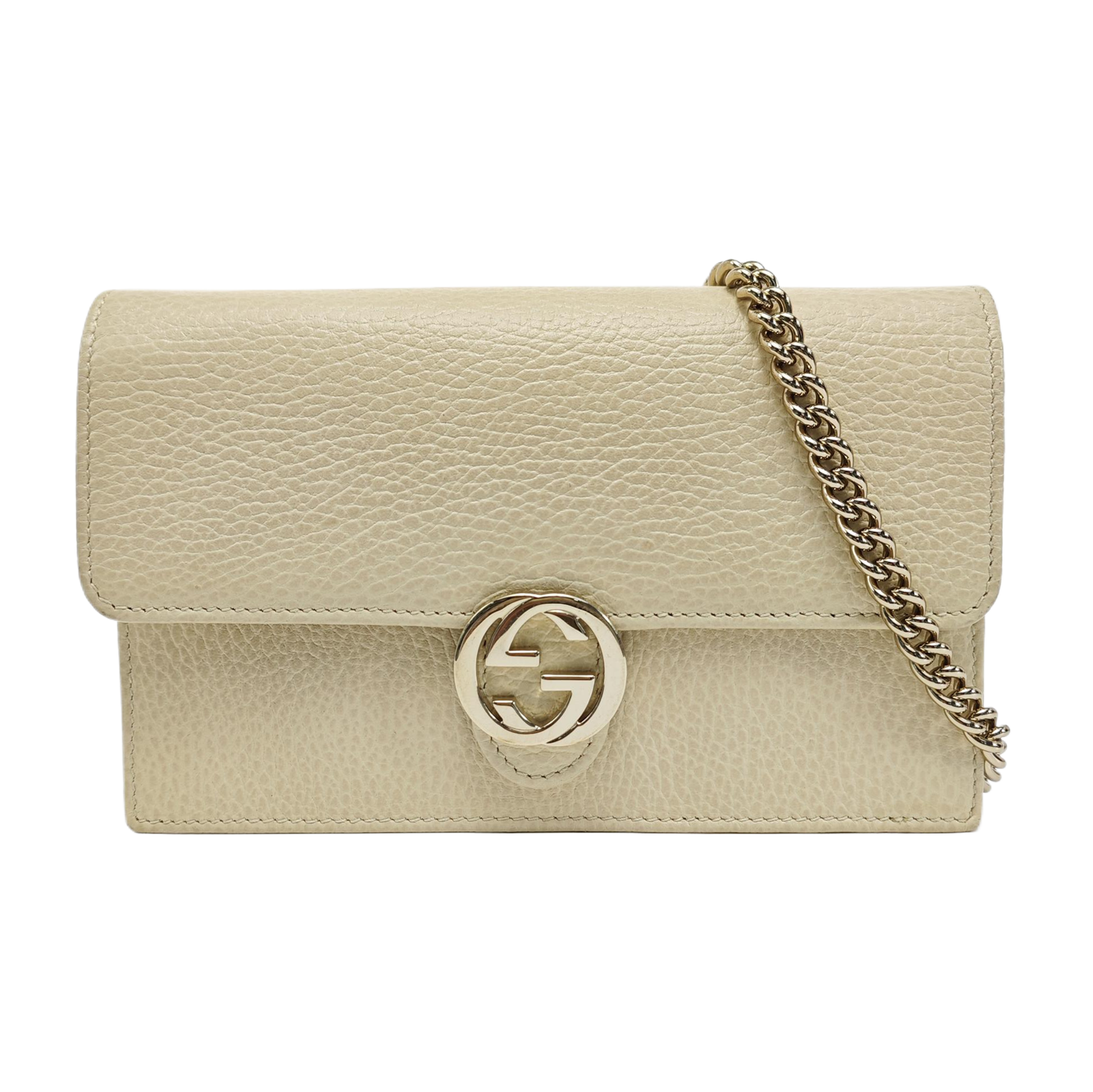 Interlocking G Small Calfskin Beige