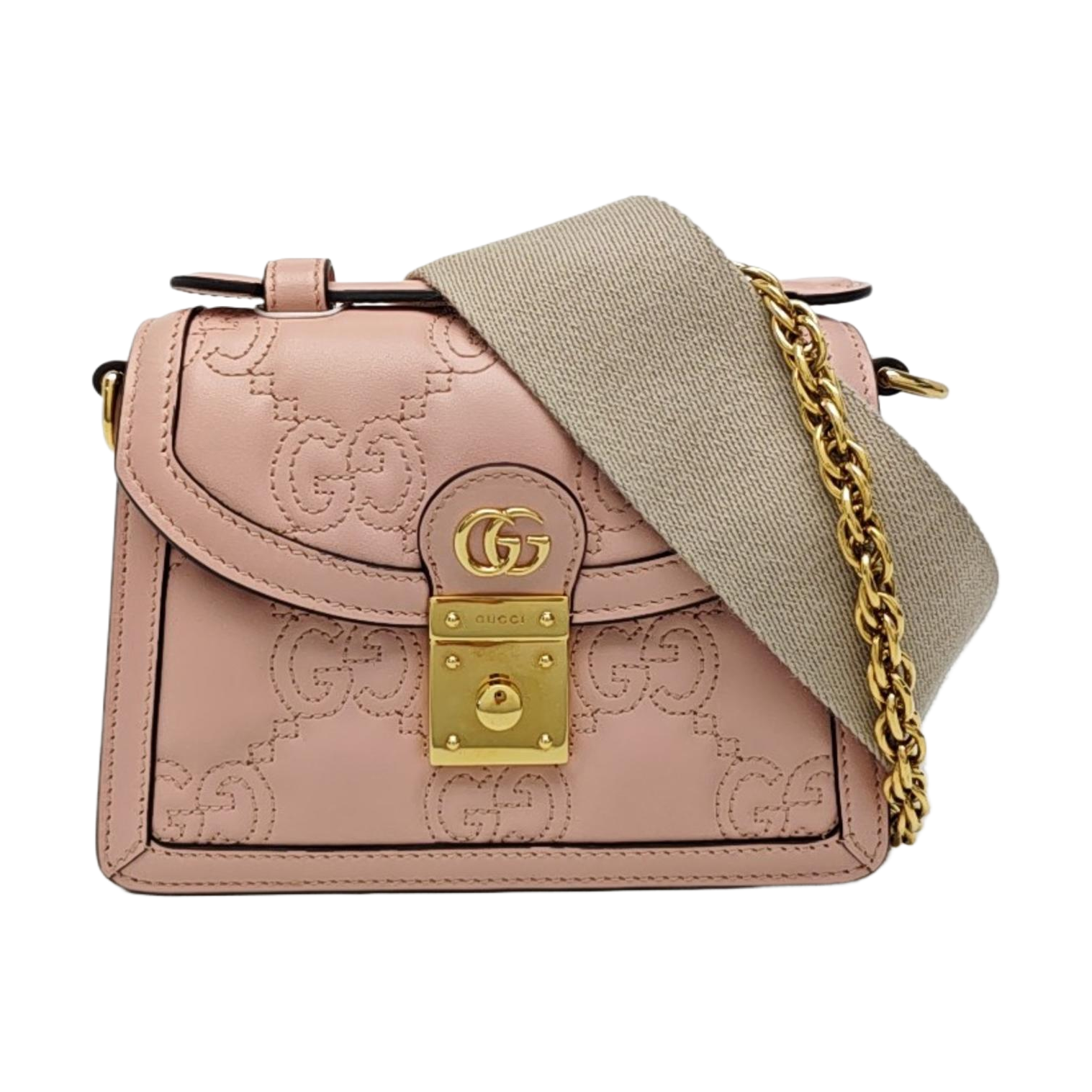 GG Matelassé Quilted Calfskin Pink
