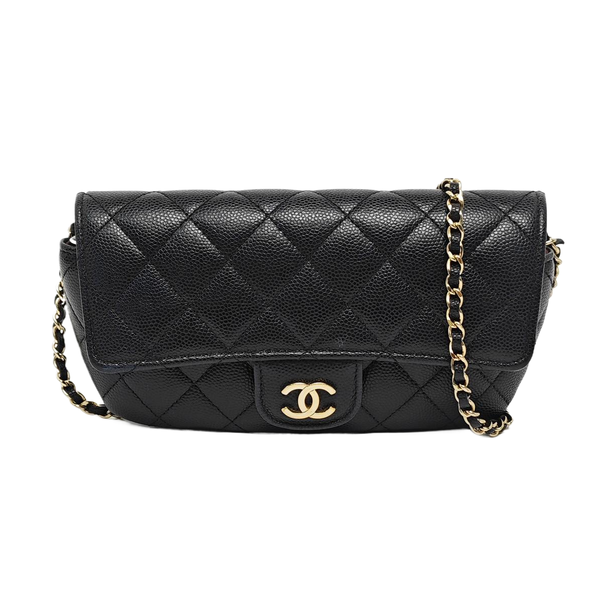 Quilted Grained Calfskin Black