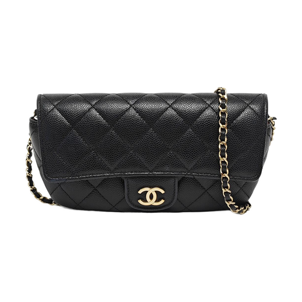 Quilted Grained Calfskin Black