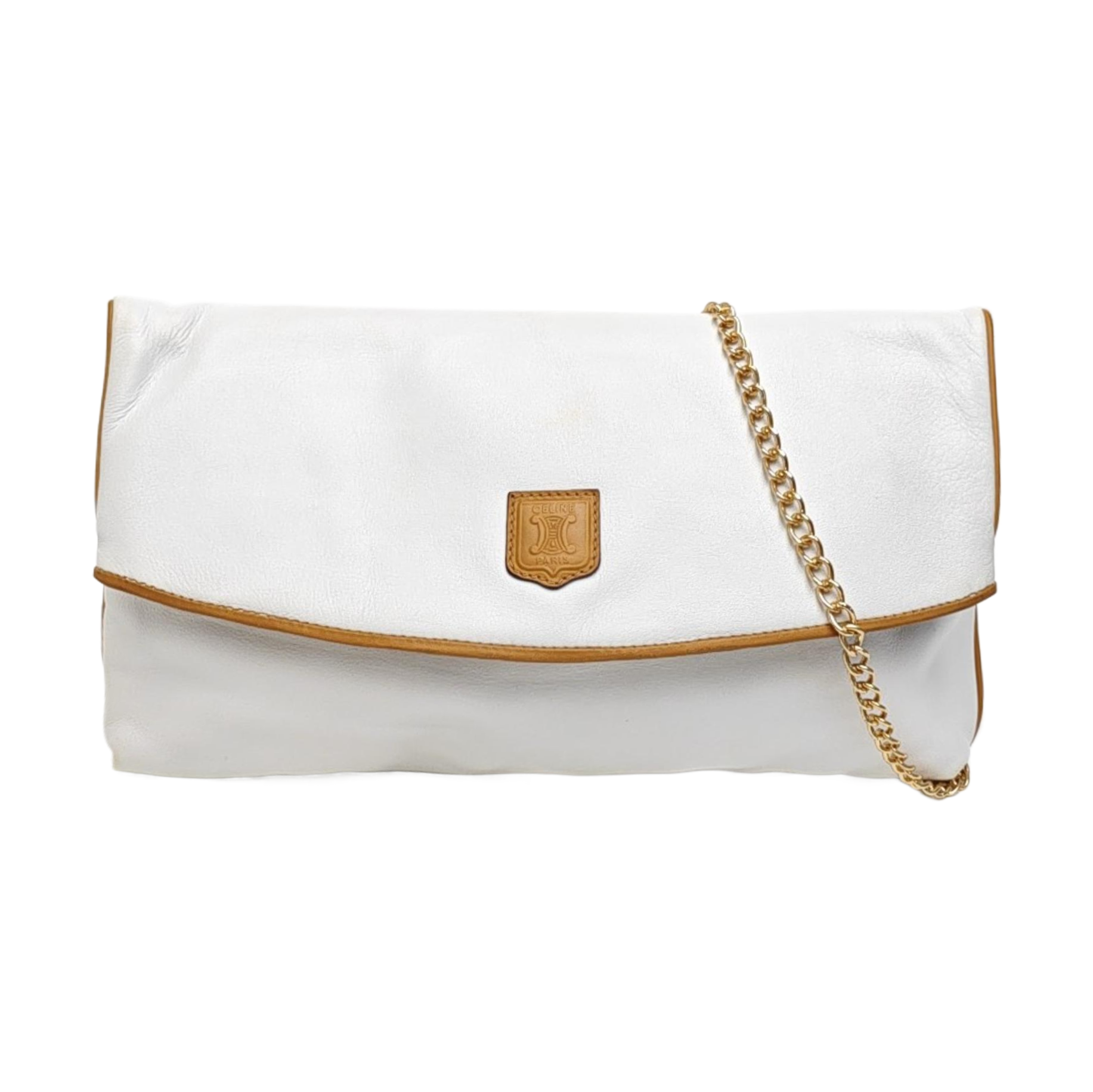 MACADAM CLUTCHES Calfskin White