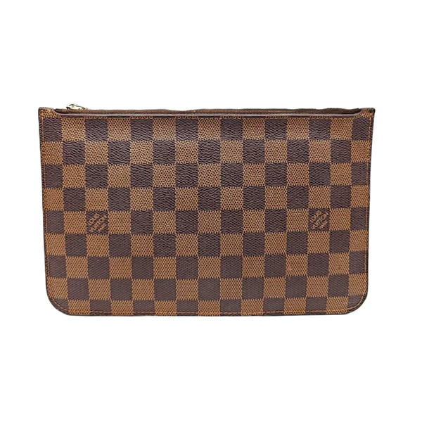 Damier Ebene Coated Canvas Clutch Brown