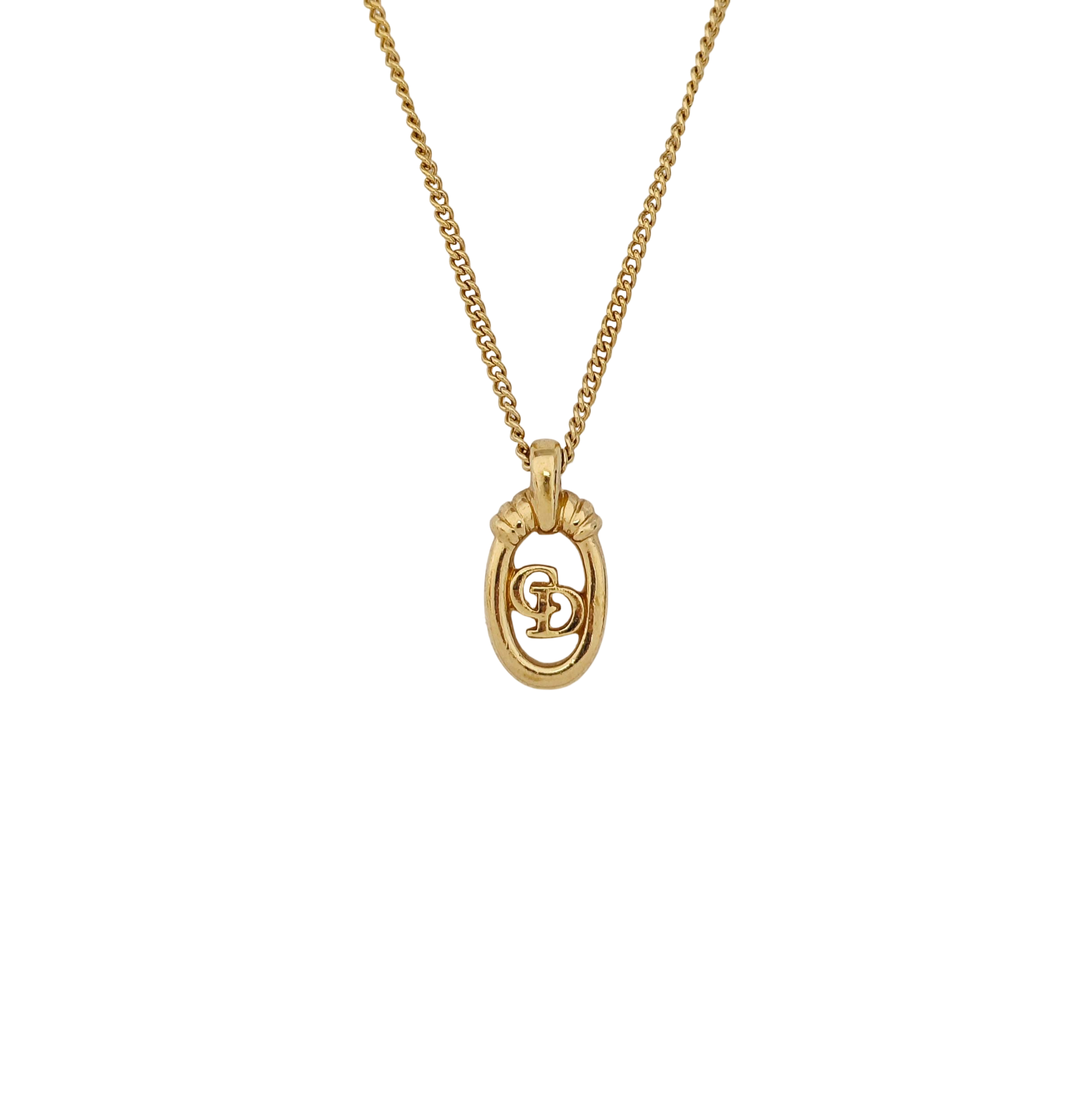 Twist Round Metal Gold Necklace