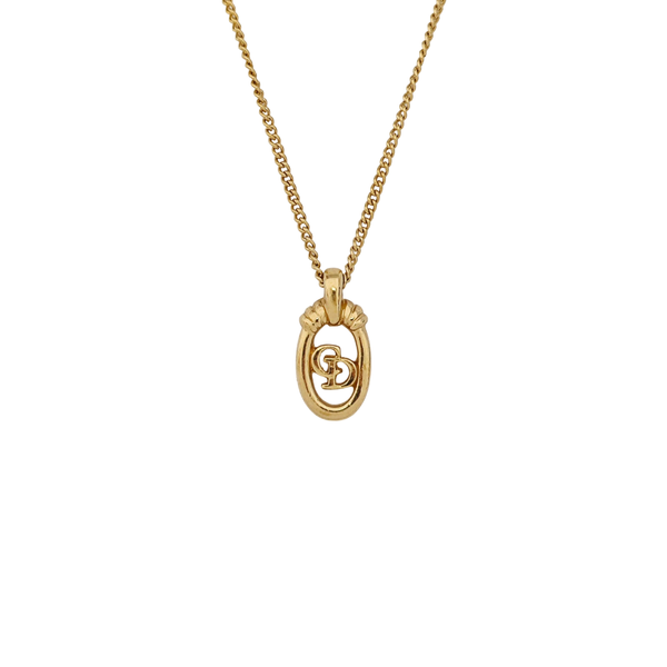 Twist Round Metal Gold Necklace
