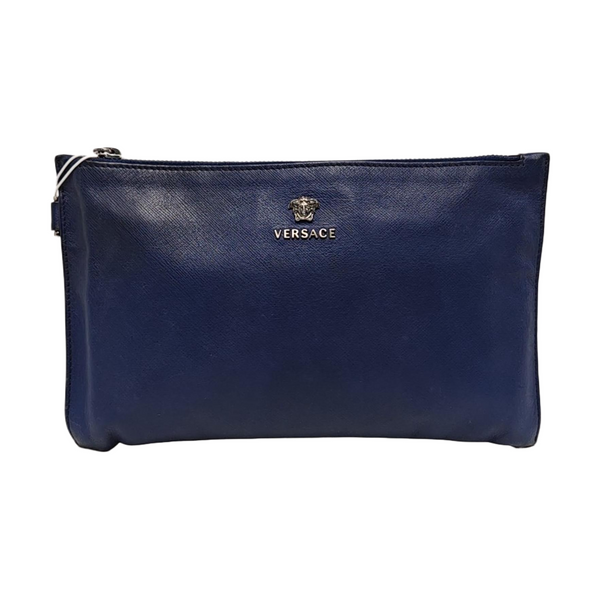 Leather Clutch Blue