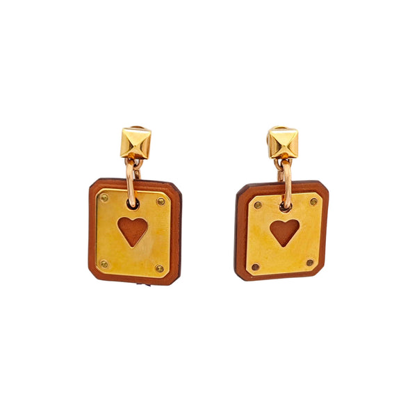 As De Coeur Metal Gold Stud Earrings