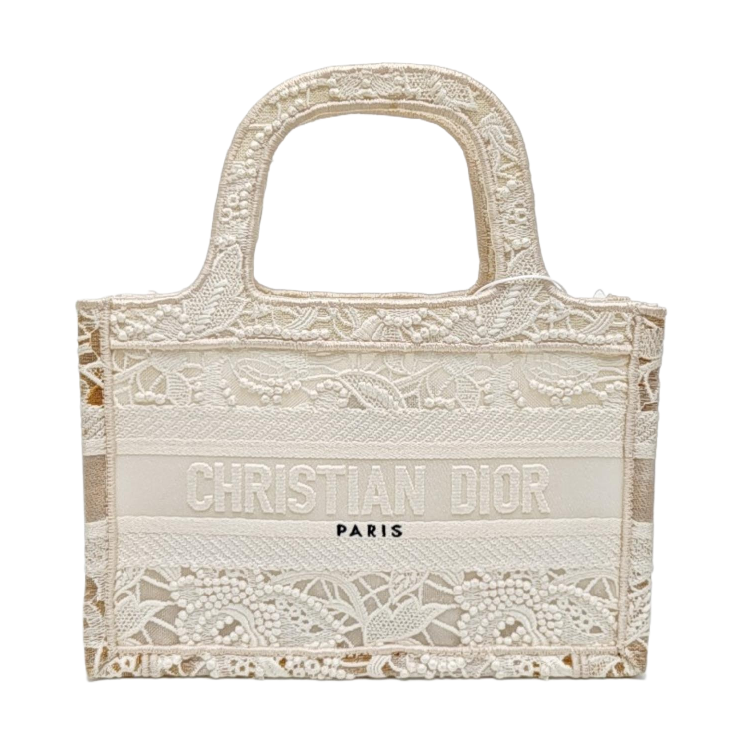 Bolso de mano mini de lona blanco