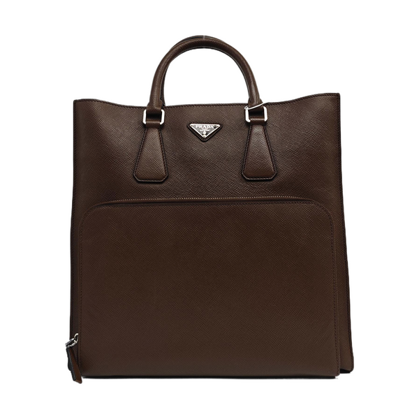 Saffiano Calfskin Tote Bag Brown
